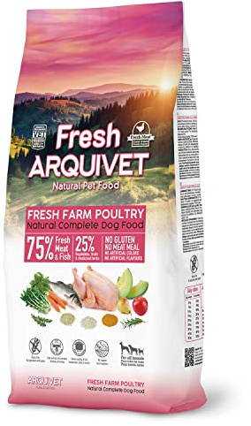 Halbfeuchtes Hundefutter Huhn und Meeresfisch 10 kg Erwaschene Hunde Alle Rassen Adult ARQUIVET Fresh