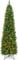 VeryMerry 7FT Pre Lit Christmas Tree Aspen Slim Pencil Tree with 400 Built-In Warm White LED Lights with Auto-Off Timer, 8 Lighting Modes and Foldable Metal Stand