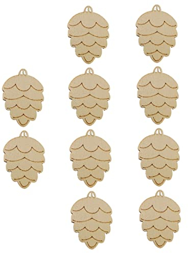 OFFSCH 100stücke Weihnachts-pendants Aus Holz Tannenzapfen-dekoration Für Weihnachtsbaum Diy Holzscheiben Für Kreative Bastelprojekte Für Weihnachten Deko