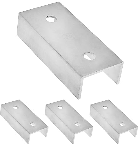 Connecteur profilé en C pour panneau solaire, 4 pcs, en Aluminium, 100 x 45 x 25 mm, Connecteur de rail pour rails PV 40 x 40 mm, Connecteur de profilé d'installation PV Elément de rail