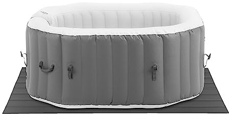 Uniprodo UNI_Pools_22 Vasca idromassaggio gonfiabile 4 Persone 110 Ugelli 600 L Spa esterna gonfiabile con coperchio