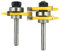 2 teile/satz Nut Und Feder Fräser Set 6mm 6,35mm Schaft 3 Zähne T-form Holz Fräser (Size : 6mm shank)