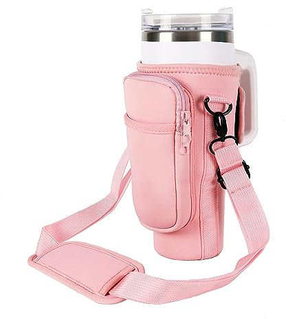 LMYUHONG Sac de transport pour bouteille d'eau Stanley avec pochette à sangle, convient pour Quencher Adventure 1,2 l, accessoires de tasse Stanley H2.0, pochette pour bouteille pour randonnée,