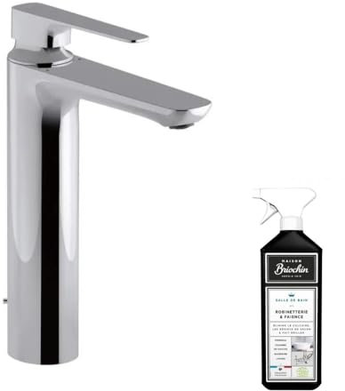Mitigeur lavabo haut JACOB DELAFON Aleo+ avec bonde de vidage + nettoyant Briochin