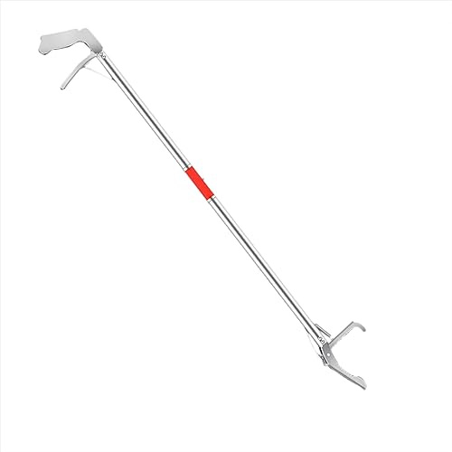 Gaderth Pinza per serpenti, 150 cm, extra lunga, pinza pieghevole per serpenti e rettili, in acciaio inox, gancio per serpenti e rettili, strumento di manipolazione con ganascia larga 1,5 m