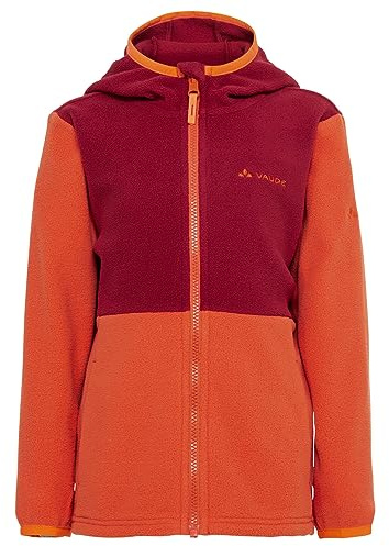 VAUDE Kinder Fleece Jacke Kids Pulex Hooded Jacket II, warm, weich, pflegeleicht und schnelltrocknend, hotchili, 104