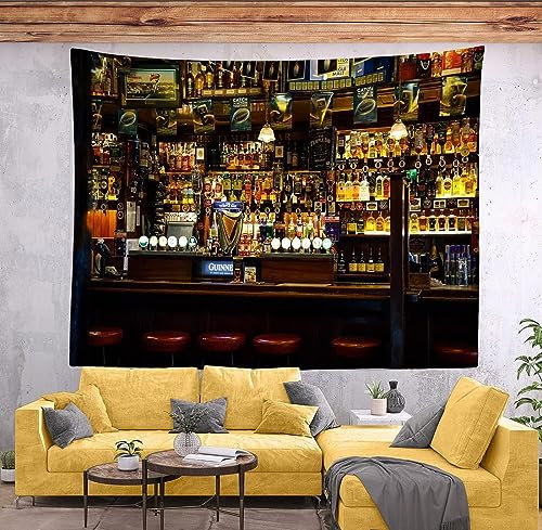 Sxakswol Wandteppich Groß Bar Wandteppich 300x260 Wandbehang Sport, Tapisserie 3D Wandtuch Aesthetic Wandteppiche für Wohnzimmer Schlafzimmer Wohnheim Wanddeko
