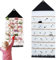 Adventskalender zum Befüllen Stoff, 50 * 120cm Adventskalender Stoff Wand mit 24 Taschen Adventskalender Wandteppich Weihnachtskalender Stoff, zum Aufhängen Weihnachtsdeko Party Favors (Schwarz)