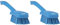 Vikan 41923 Stiff Washing/Scrubbing Hand Brush, Short Handle, 270mm (Blue) (Pack of 2)