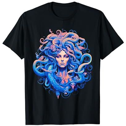 Medusa Griechische Mythologie Antike Retro T-Shirt