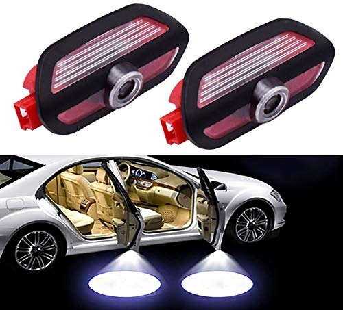 Duleutgnu Lot de 2 éclairages de porte de voiture - Logo - Projecteur - Éclairage décoratif 3D - Emblème compatible avec Mercedes Benz Classe S 2021-2023 (Pour S 2014-2020)