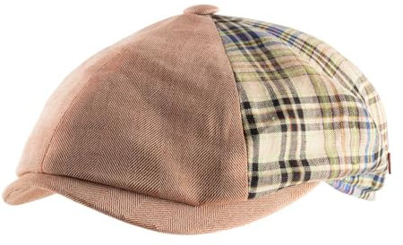 Alfonso D'Este - Flatcap, Schiebermütze, Newsboy Cap Shelby Mulitic - Size S