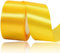Geschenkband Gelb 50 mm Breit,23 Meter Satinbänder Gelb Stoff Schleifenband Kunsthandwerk, Kränze, Hochzeitsdekoration, Weihnachten, Haarbögen, Blumensträuße, Geburtstag und Geschenkverpackung