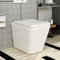 Back to Wall White Ceramic WC Compact BTW Bathroom Toilet - Modern Square Short Projection - Soft Close Seat - Concealed Pipework
