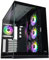 TECWARE VXL EVO Dual Chamber TG Infinity View Case, w/4 x (3 x Reverse Bladed) ARGB Fans (Black) Securable TG Panels Daisy Chain/Motherboard connector for Sync