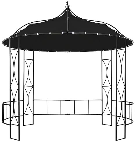 Homgoday Runder Pavillon, Anthrazit, 300 x 290 cm