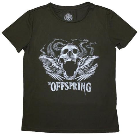 Rock Off officially licensed products The Offspring Feathered Winged Skull Womens T Shirt