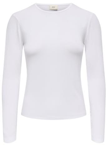JDY Damen Langarmshirt Slim Fit Rundhals Elegantes Basic Oberteil
