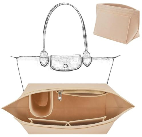 ZeiLaBang Kakadi Organizer für Longchamp Tasche, Multi-Pocket Felt Handbag Organizer, Hochwertige Materialien