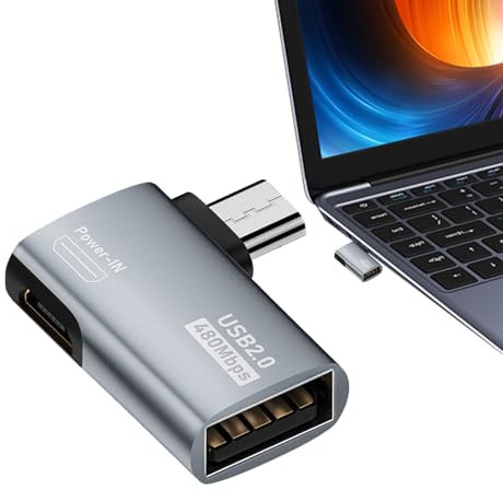Adaptateur De Câble pour Fire Stick - Adaptateur De Câble Convertisseur USB USB,Convertisseur De Câble Alimenté À Angle Gauche Et Droit, Taux De Transmission De 480 Mbps, pour Smartphones