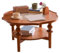 LYXXJRYBHD Mesa de Centro Moderna, Mesa de Café con Cristal, Doble Almacenaje, Mesitas Laterales para Salón, Oficina, Dormitorio(Natural)