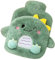 Hot Water Bottles, 400ml Portable Warm Water Bottle with Cover, Cartoon Dinosaur Mini Hot Bottle, Cute PVC Cozy for Pain/Period Relief