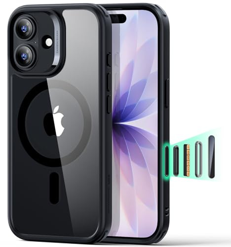 ESR für iPhone 17 Hülle mit Kamerasteuerung Capture Button, Kompatibel mit Magsafe, Handyhülle für iPhone 17 Case, Anti-Vergilbung, Zertifizierter Militärschutz Starke Stoßfest, Klares Schwarz