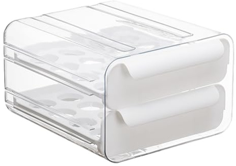 Porte-œuf Roulant - Rack De Glissière De Gravité, Plateau De Stockage Des Œufs | Organisateur De Roulement De Conception De Sauvegarde De L'espace, Distributeur D'œufs Inclinés Polyvalents Avec Concep