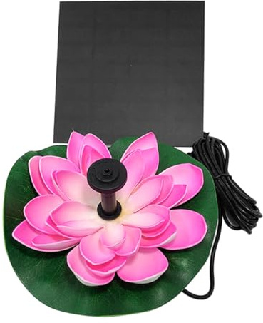 BIUDECO Pompa Fontana Solare Forma di Loto Galleggiante per Stagno Giardino Esterno Spruzzo d Acqua Pompa Acqua Solare per Pesci e Bagno Uccelli Rimovibile e Facile da Pulire