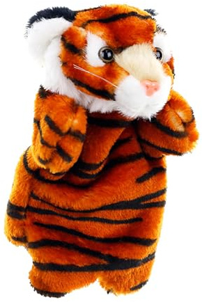 Tiger-Fingerpuppen – Tiger-Plüschtier, Lustige Weiche Stoffpuppe | Cartoon-Tier-Handpuppen | Genérico Marionetten Für Kinder, Erwachsene, Kinder, Vorschule, Geburtstagsgeschenke, Zoofreunde, Löwenform