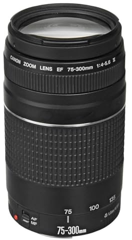 Canon EF 75-300mm f/4-5.6 III Telephoto Zoom Lens for Canon SLR Cameras, 6473A003 (Renewed)