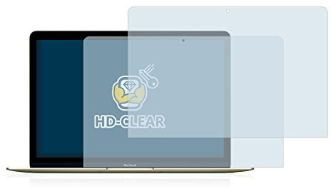 BROTECT Protector Pantalla para Apple MacBook Retina 12 (Principios de 2016) Protector Transparente (2 Unidades) Anti-Huellas