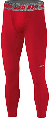 JAKO Herren Long Tights Compression 2.0, Sportrot, XL