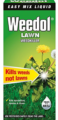 Weedol 3 x Lawn Weedkiller Easy Mix Liquid Concentrate 1L