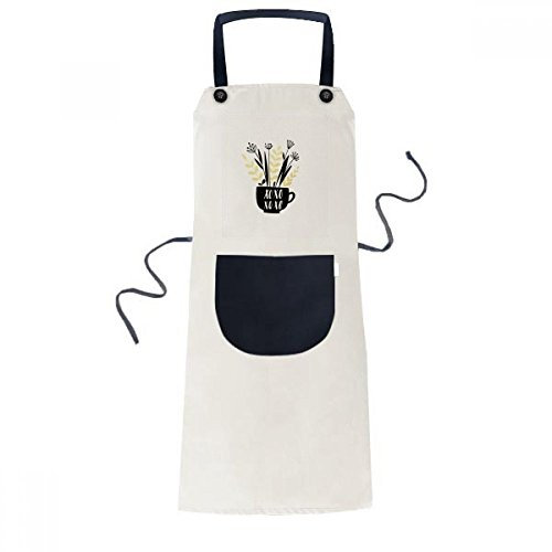 DIYthinker XOXO Blumenvase Quote Art Schürze Kochen Lätzchen Beige Küche Taschen 70cm x 67cm Schwarz