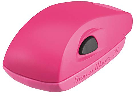 Stempel Colop Stamp Mouse 30 custom (47x18 mm - 5 Zeilen) mit individueller Textplatte Farbe Pink