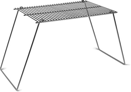 Campinggrill Grillrost, klappbar, 38 cm x 25 cm, rostfreier Stahl, vernickelt