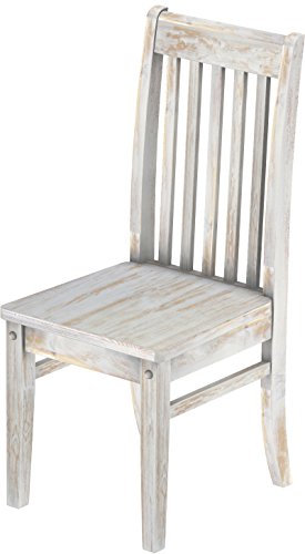 2X Esszimmerstuhl Classico Shabby Brasil - Holzstuhl Klassik Pinie Massivholz Echtholz - Variante & Farbe wählbar - Stuhl Holz Wohnzimmerstuhl Lehnenstuhl Lehne Küchenstuhl Brasilmöbel