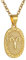 GOLDCHIC JEWELRY Oval Gold Aries Necklace, 12 Constelltion Zodiac Sign Pendant, Unisex Horoscope Tag
