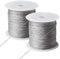 nuoshen 2 Rolle Elastische Faden, Kunsthandwerk Metallic Kordeln Polyesterschnur Faden für Geschenkverpackung, Schmuck Herstellung DIY, Armbändern, Halsketten(Silber)