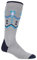 HEAT HOLDERS LITE - Mens Thermal Ultra Thin Funky Ski Socks - Knee High Length with Padded Heel & Toe (6-11 UK, Grey Fairisle)