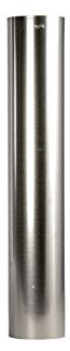 FAL - Tubo de estufa (0,75 m, 130 mm de diámetro, aluminio al fuego), color plateado