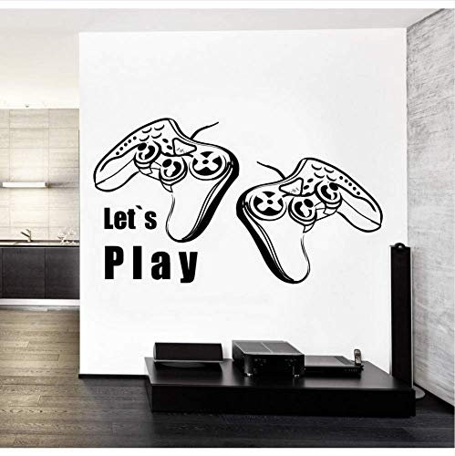 Stickers Muraux Jouons Devis Gaming Gamer'S Playroom Diy Decor Teens Chambre Papier Peint Mural 73X42Cm