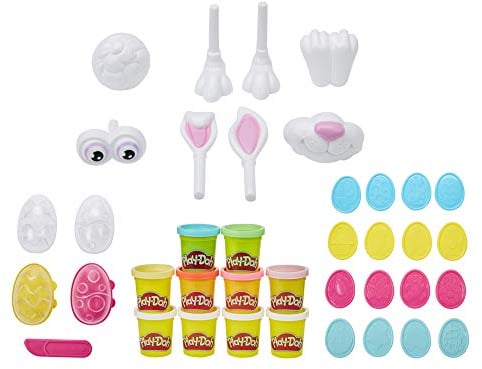 Play-Doh F0647FF1 Basket Toy 25-Piece Bundle with 10 Cans of Non-Toxic Modeling Compound, Easter Crafts for Kids Age 3+
