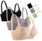 SOTP 3 PCS Reggiseno Allattamento Senza Ferretto con Estensione Reggiseno Bra Donna Morbido e Traspirante Reggiseno Senza Cuciture Premaman Reggiseni - M
