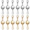 12 Pieces Locking Magnetic Jewelry Clasp Round Necklace Clasp Closures Bracelet Extender for Jewelry Making (Gold, Silver)