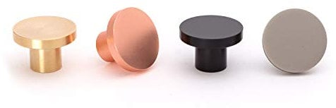 The Hairpin Leg Co. [HLC] Furniture Knobs - Modern Furniture Hardware - Cupboard Cabinet Handles Drawer Pulls [30mm/Satin Copper]