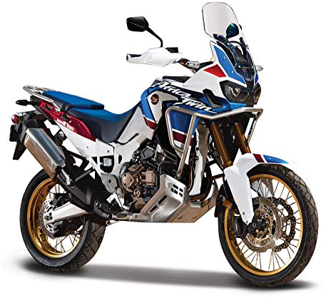 Bburago B18-51082 1:18 Honda Africa Twin Adventure, weiß, klein, S