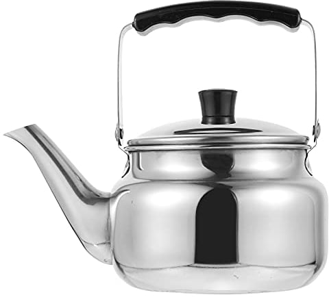 Portable Stainless Steel Whistling Tea Kettle for Stovetop - Travel Teapot for Indoor Outdoor Camping Hiking - Camp Cookware and Camping Kitchens