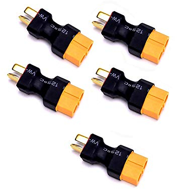LINSYRC 5-Pack XT60 Buchse auf Deans T Stecker Männlich Kein Adapter Kabel für RC Car Plane Lipo Battery ESC